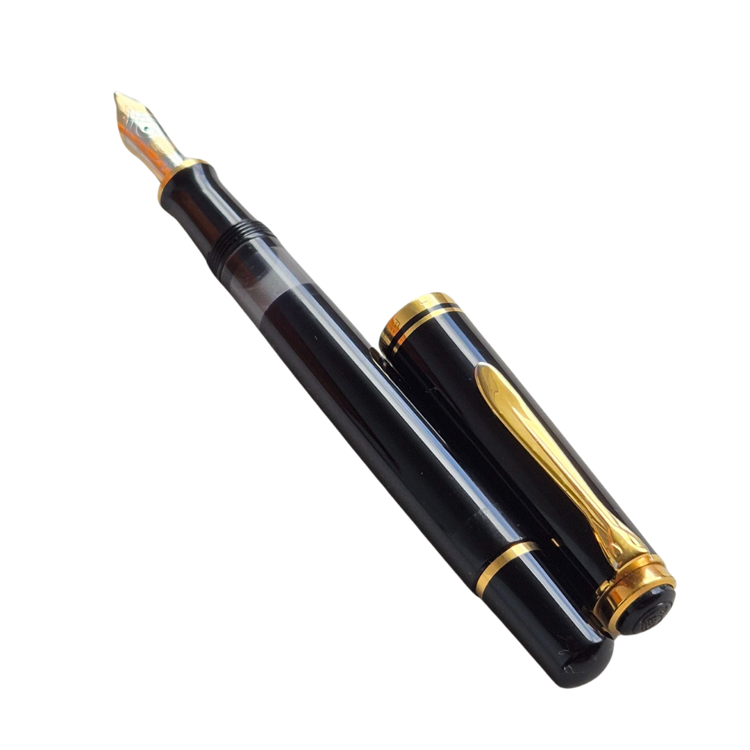 Pelikan ROLLED GOLD 万年筆 18C PELIKAN ROLLED GOLD FOUNTAIN PEN 18K F NIB & PELIKAN 30 IN