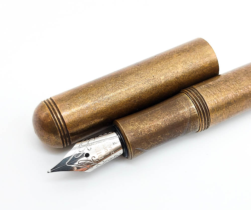 Mini Brass Pocket Fountain Pen Fine Nib Grand Vision Pens