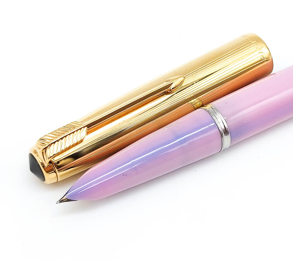 Ariel Kullock Parker 51 Pink Special Edition Fountain Pen: 14k