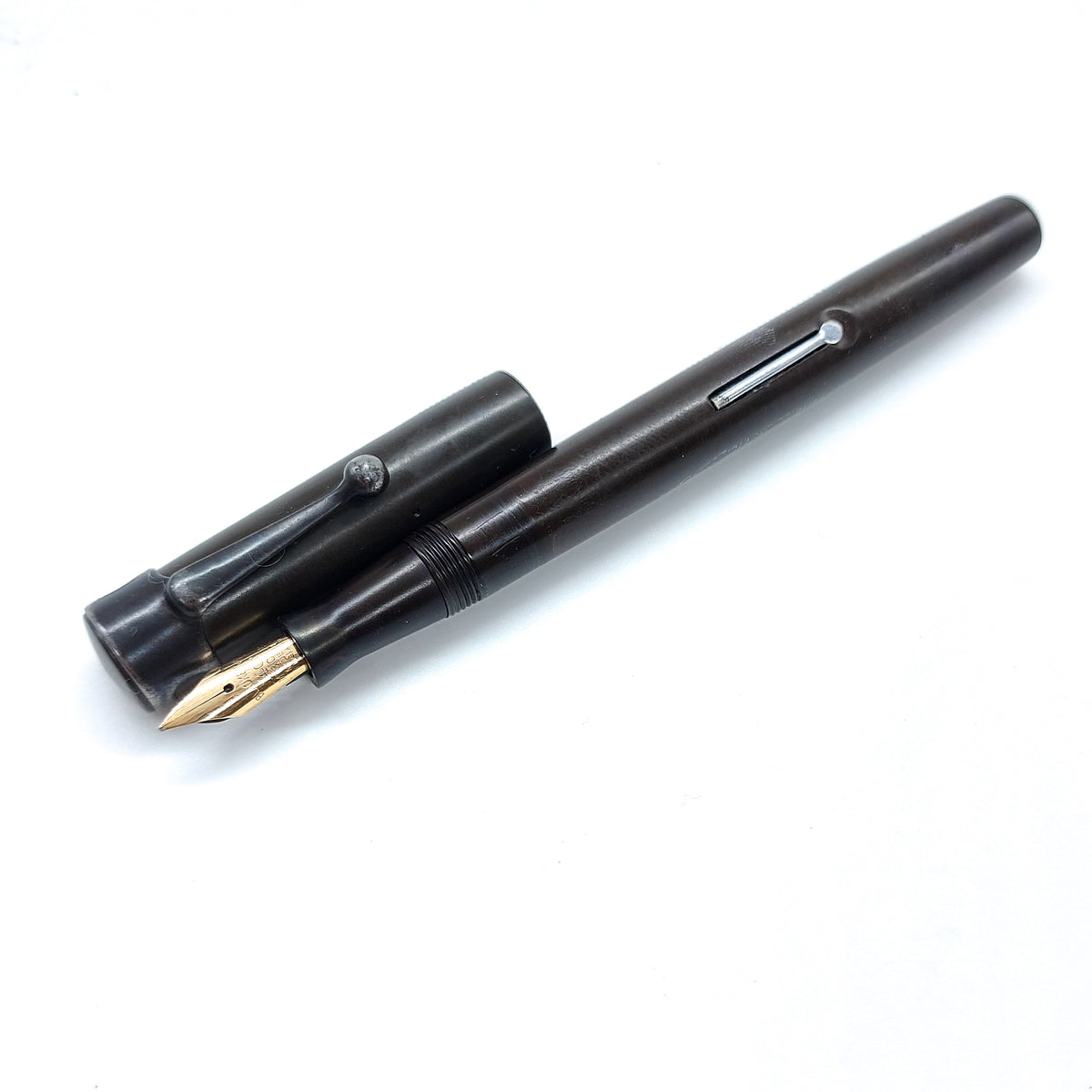 Vintage Blackbird Self Filler Fountain Pen: 14k Gold Fine Flex Nib