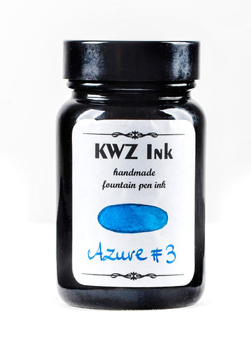 KWZ Inks Standard Fountain Pen Ink - Azure #3 - 60ml Bottle
