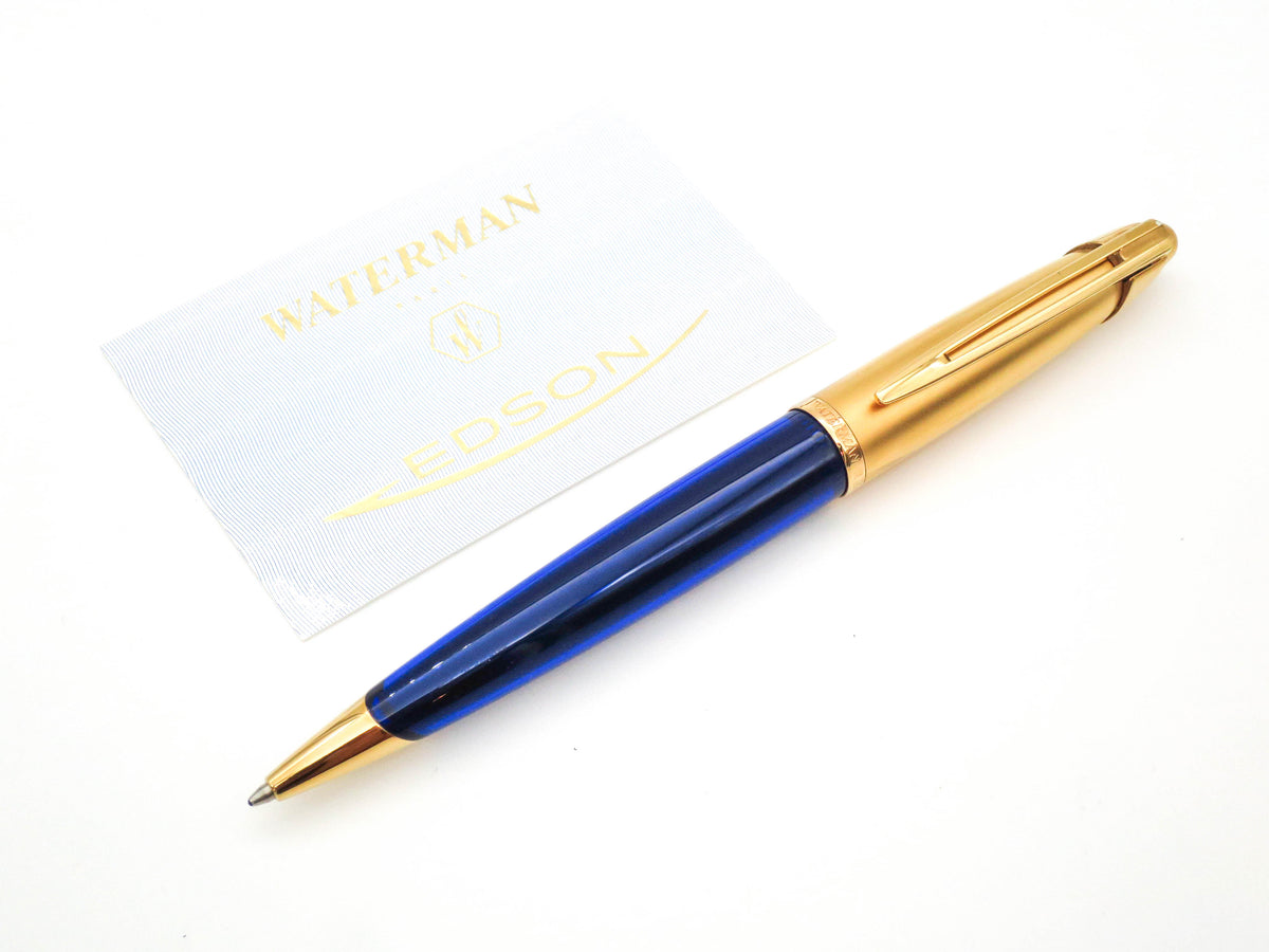 Waterman Edson Sapphire Blue Ballpoint Pen– Grand Vision Pens