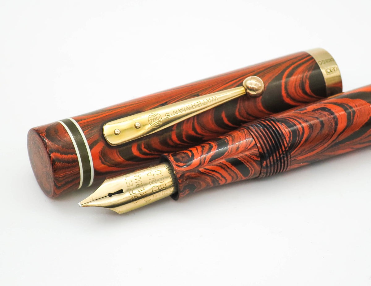 Waterman Colorband Red Ripple Fountain Pen Purple Waterman Colorband Red Ripple Fountain Pen Purple