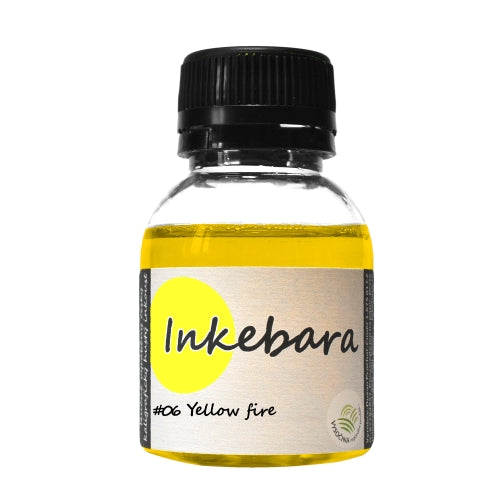 Inkebara Fountain Pen Ink - Yellow Fire - 60ml Bottle