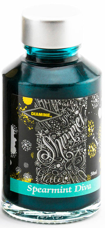 Diamine Shimmering Fountain Pen Ink - Spearmint Diva - 50ml