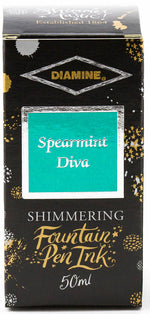 Diamine Shimmering Fountain Pen Ink - Spearmint Diva - 50ml