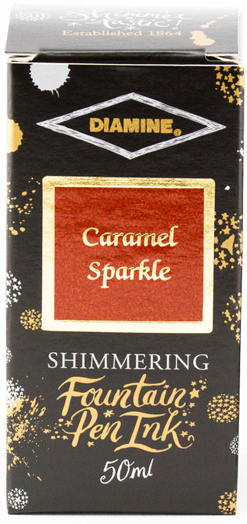 Diamine Shimmering Fountain Pen Ink - Caramel Sparkle - 50ml