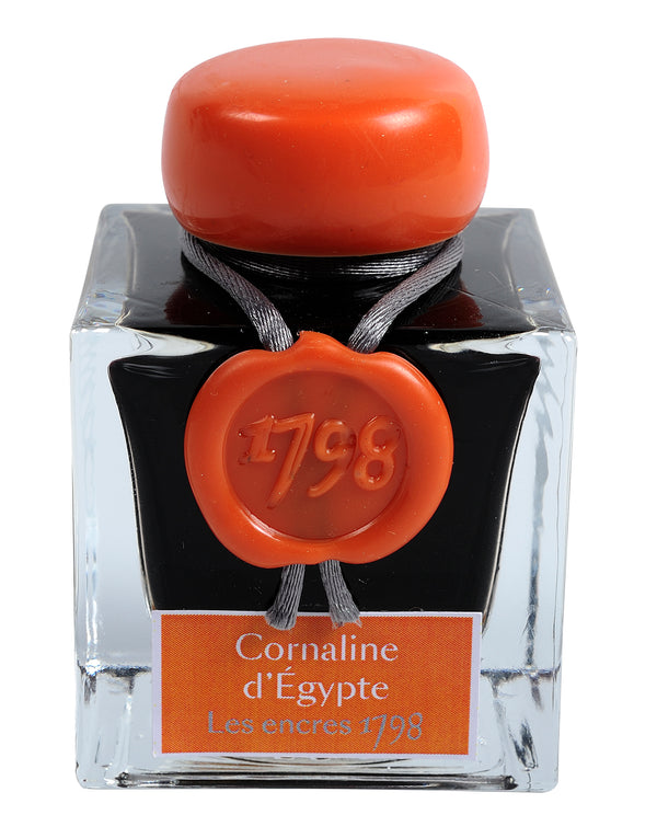 J. Herbin '1798' Anniversary Fountain Pen Ink - Cornaline d'Egypt - 50ml Bottle - Grand Vision Pens UK
