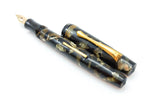 Vintage Alfav Extra Celluloid Lever Filled Fountain Pen: 14k Gold Flex Nib