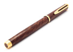 Waterman Gentleman Wood Grain Lacquer Fountain Pen: 18k Gold Medium Nib