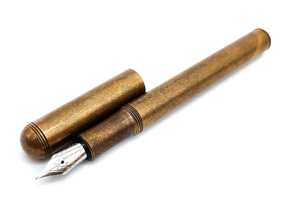 Mini Brass Pocket Fountain Pen Fine Nib Grand Vision Pens