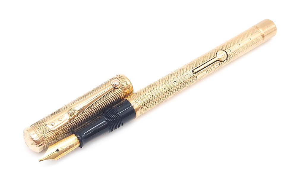 Antique Waterman's Ideal 9ct Gold Fountain Pen: 14k Gold Flex Nib ...