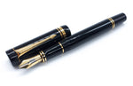 Parker Duofold Centennial Black GT Fountain Pen: 18k Gold Medium Nib