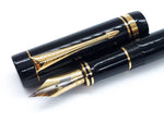 Parker Duofold Centennial Black GT Fountain Pen: 18k Gold Medium Nib