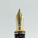 Parker Duofold Centennial Black GT Fountain Pen: 18k Gold Medium Nib