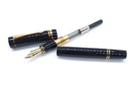 Parker Duofold Centennial Black GT Fountain Pen: 18k Gold Medium Nib
