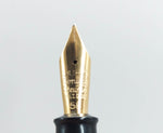 Vintage Conway Stewart No.58 Cracked Black Ice Fountain Pen: 14k Gold Duro Nib