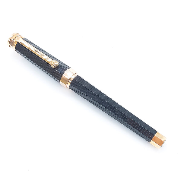 Montegrappa NeroUno Linea Red Gold Plated Fountain Pen: 18k Medium Nib