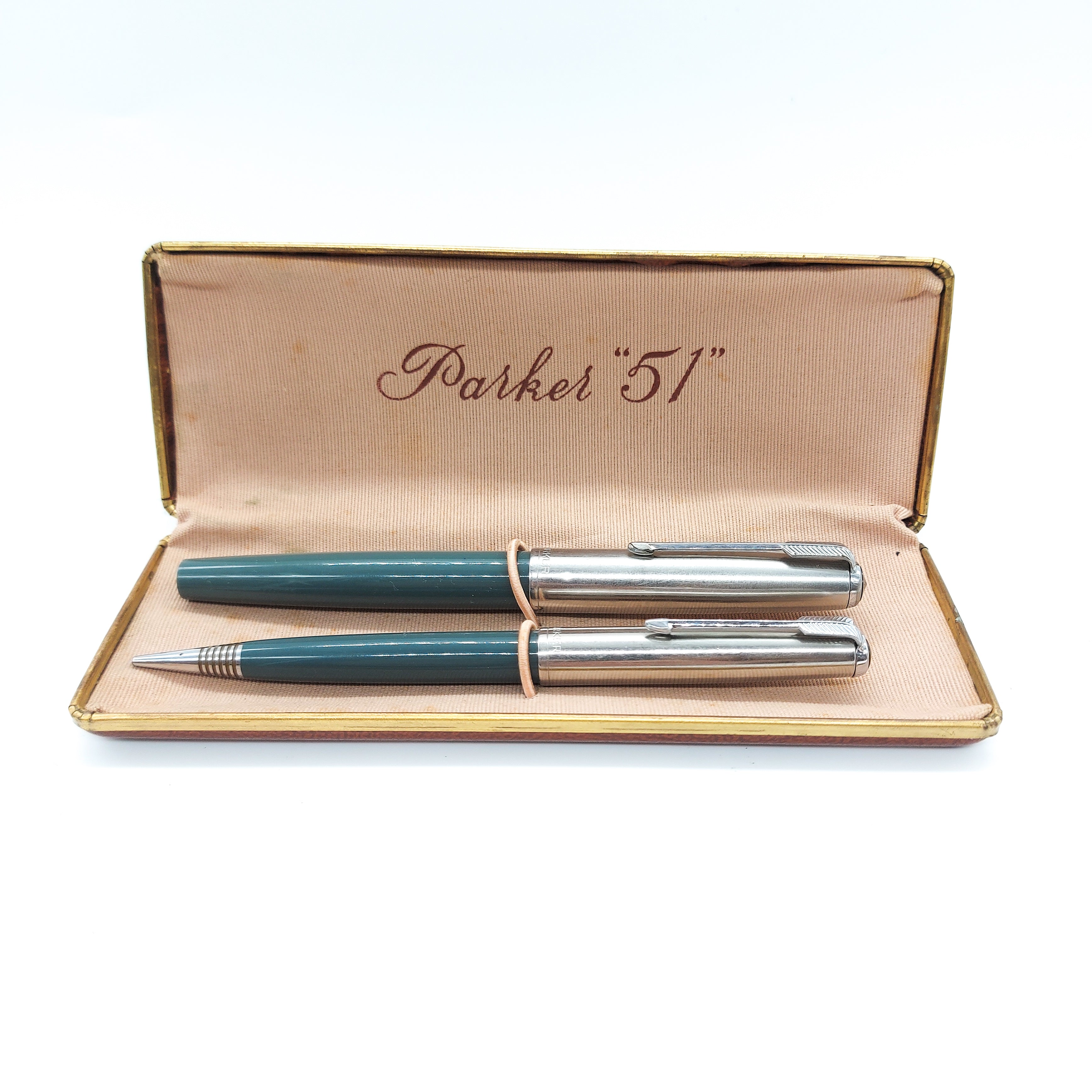 Parker 51 ヴィンテージ 万年筆 ジャンク品 Vintage Parker 51 Fountain Pen & Pencil Set– Grand Vision Pens