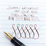 Vintage SWAN Leverless Fountain Pen: 14k Gold Oblique Nib