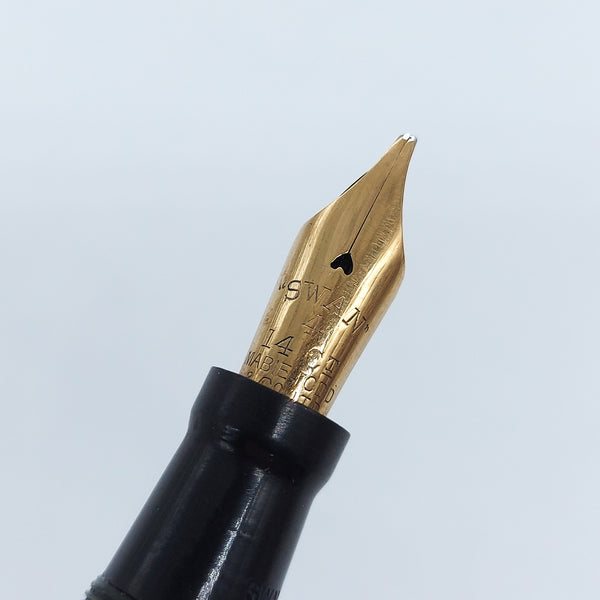 Vintage SWAN Leverless Fountain Pen: 14k Gold Oblique Nib