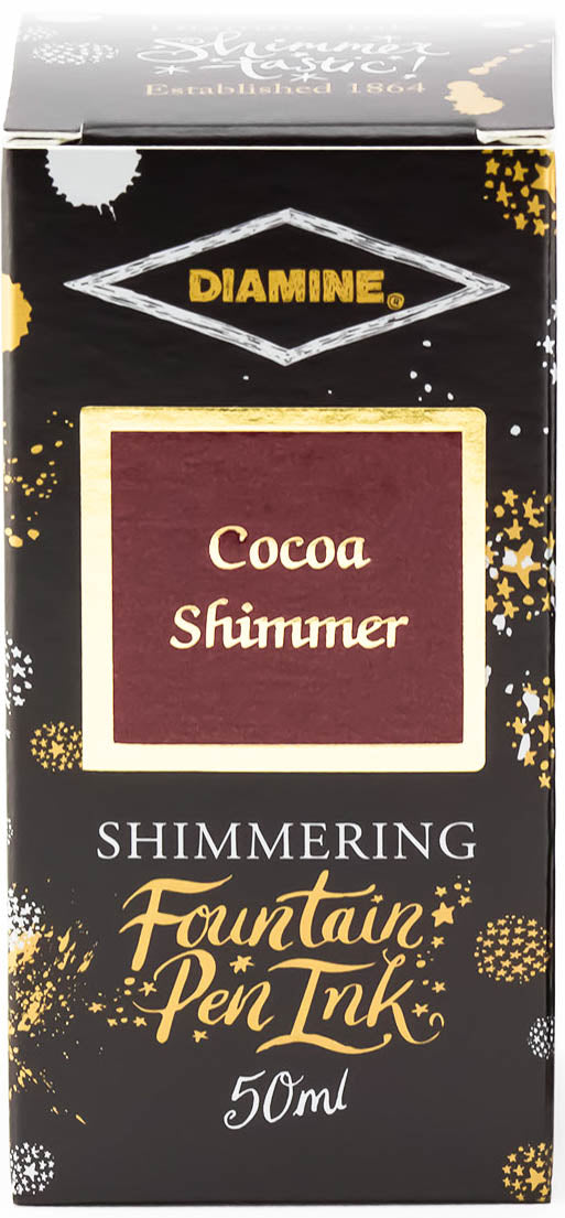 Diamine Shimmering Fountain Pen Ink - Cocoa Shimmer - 50ml