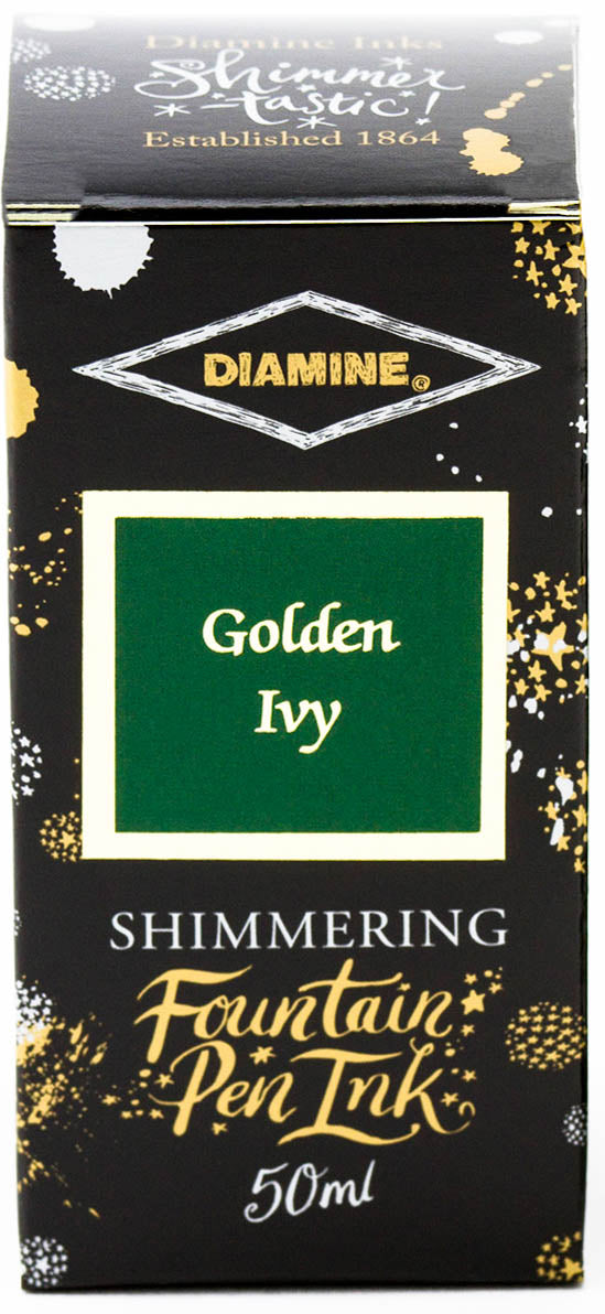 Diamine Shimmering Fountain Pen Ink - Golden Ivy - 50ml