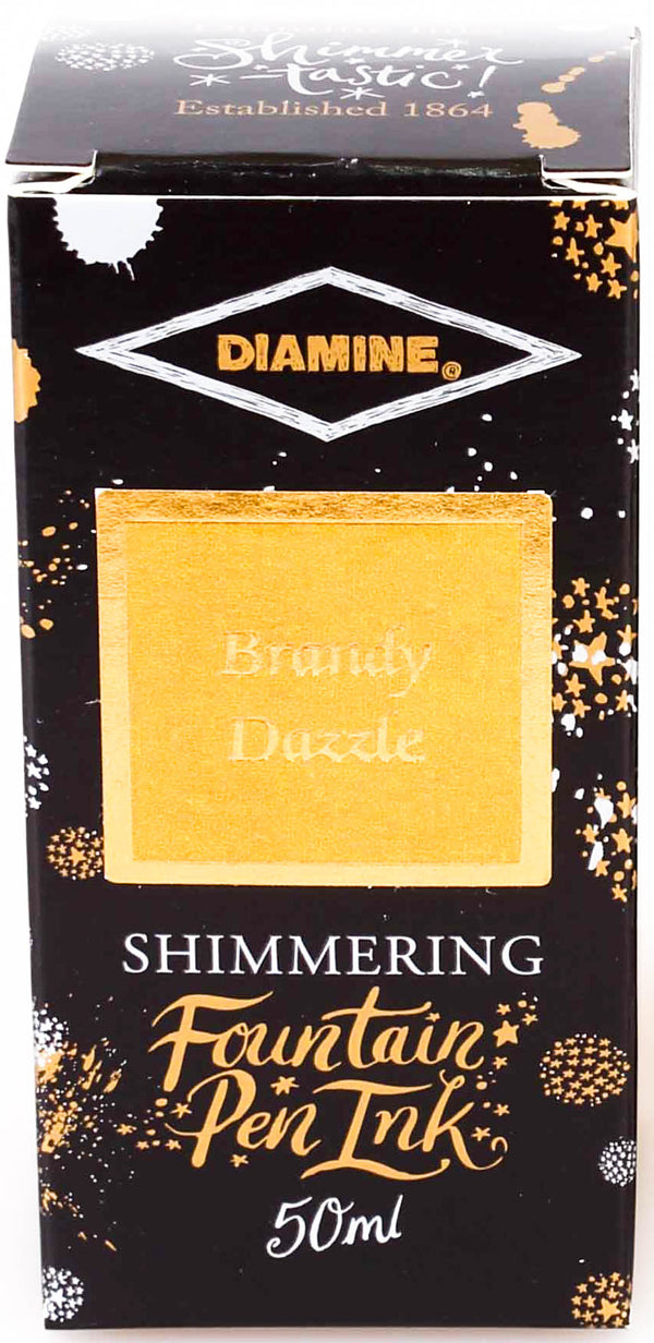 Diamine Shimmering Fountain Pen Ink - Brandy Dazzle - 50ml