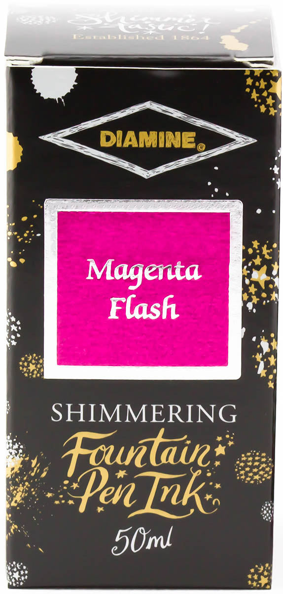 Diamine Shimmering Fountain Pen Ink - Magenta Flash - 50ml