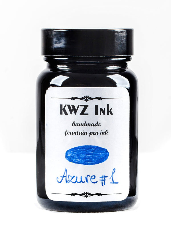 KWZ Inks Standard Fountain Pen Ink - Azure #1 - 60ml Bottle - Grand Vision Pens UK