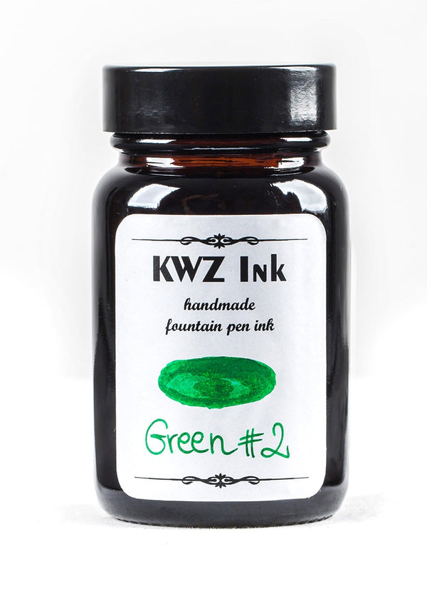 KWZ Inks Standard Fountain Pen Ink - Green #2 - 60ml Bottle - Grand Vision Pens UK