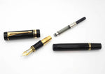 Parker Duofold Centennial Black Fountain Pen: 18k Gold Medium Nib - Grand Vision Pens 