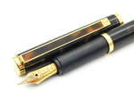 Alfred Dunhill Gemline Fountain Pen Tortoiseshell Lacquer 18k Medium Nib