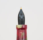 Conklin Symetrik Series Fountain Pen Marbled Red Toupe Fine Nib - Grand Vision Pens UK