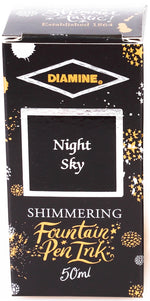 Diamine Shimmering Fountain Pen Ink - Night Sky - 50ml