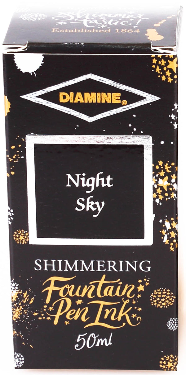 Diamine Shimmering Fountain Pen Ink - Night Sky - 50ml