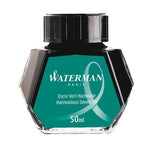 Waterman Bottled Fountain Pen Ink - Harmonious Green - 50ml Glass Bottle - Grand Vision Pens UK