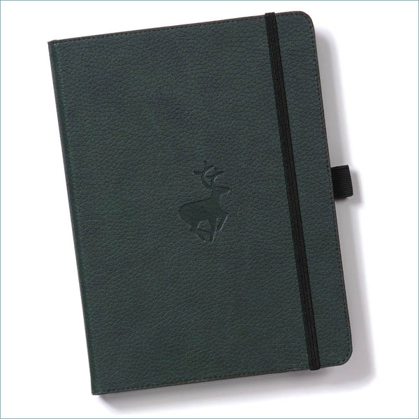 Dingbats* Wildlife Lined A4 Notebook: Green Deer - Grand Vision Pens UK