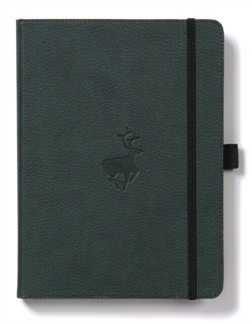 Dingbats* Wildlife Lined A4 Notebook: Green Deer - Grand Vision Pens UK